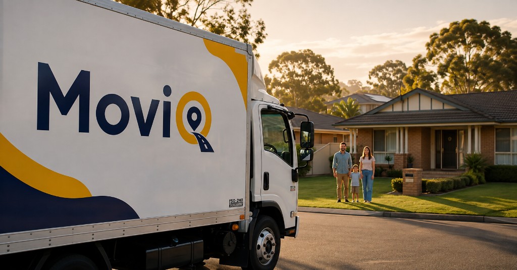Moviq branded removal truck serving Perth metro